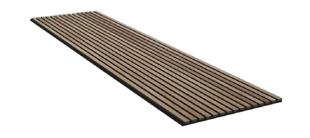 Akoestische wandpaneel WoolWood® paneel notelaar 240cm
