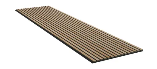 Akoestische wandpaneel WoolWood® paneel naturel eik contrast donker 304cm