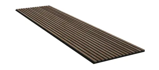 Akoestische wandpaneel WoolWood® paneel notelaar 304cm
