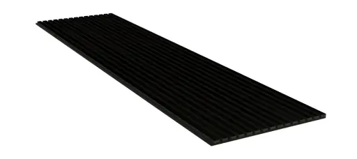 Akoestische wandpaneel WoolWood® paneel black 304cm